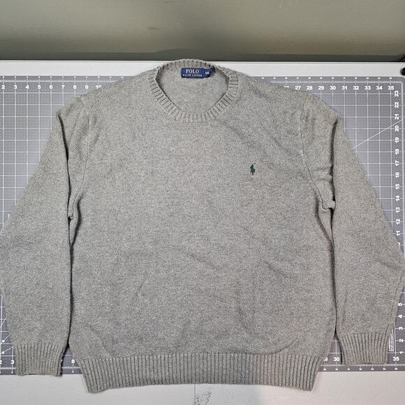 Polo Ralph Lauren Sweater XXL Gray Golf Preppy Academia Ivy League Knit Jumper - Picture 1 of 10